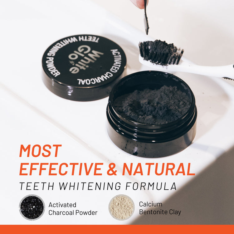 6 Pack of Activated Charcoal Teeth Whitening Powder