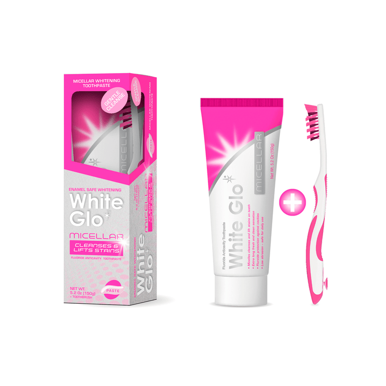6 Pack of Micellar Whitening Toothpaste + Toothbrush