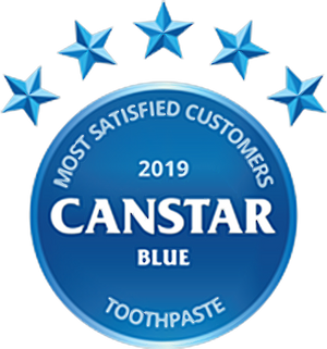 Canstar Blue Most Satisfied Customers Toothpaste Badge