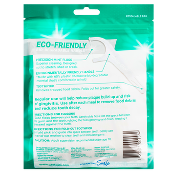 Dental Flosser Picks Eco-Friendly Bio-Degradable Handle 70 Floss Picks